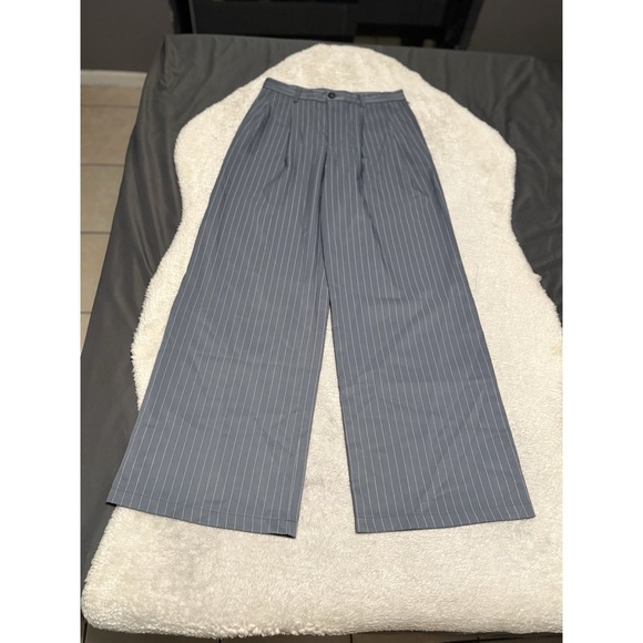 Forever 21 Pants - New Forever 21 High Waist Pleated Women's Gray Dress Pants Size Large Wide Leg